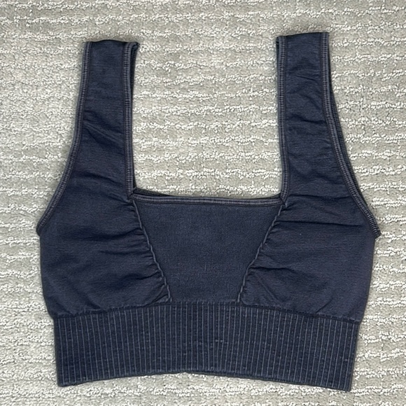FREE PEOPLE | NWOT Good Karma Square-Neck Bra in Washed Black * - Picture 5 of 6